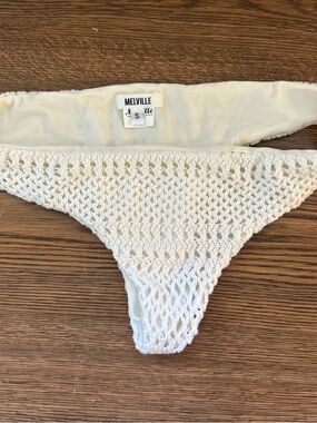 Melville White Crochet Bikini Bottom - S